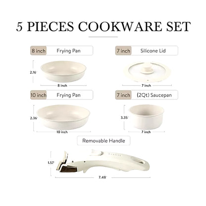 Hot Selling Home Kitchen Non Stick Pot Set Cookware Set Cooking 5Pcs Non Stick Cookware Set